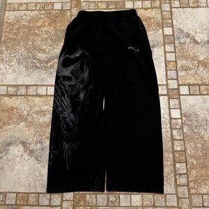 Black Graphic Men's Pants